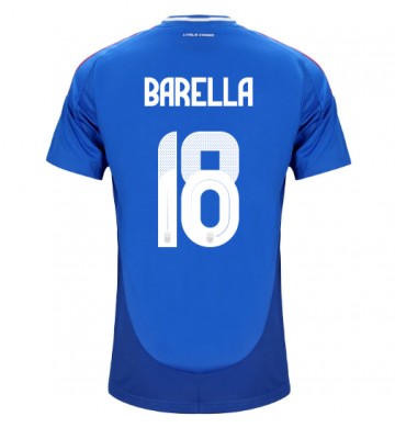 Italien Nicolo Barella #18 Hemmatröja EM 2024 Kortärmad